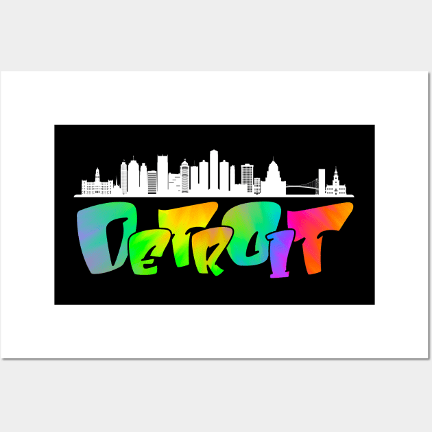 Detroit Michigan Skyline Wall Art by Energized Designs